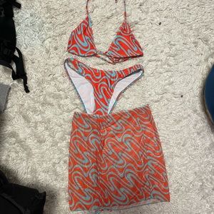 Shein printed bikini set